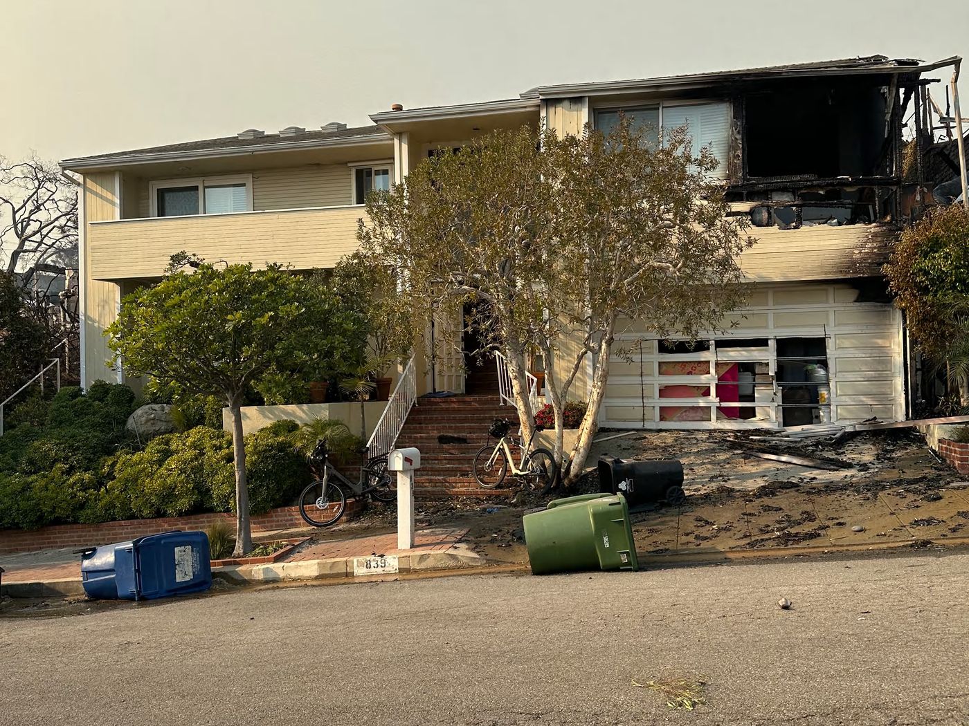 Fire-damaged residence in Pacific Palisades before reconstruction