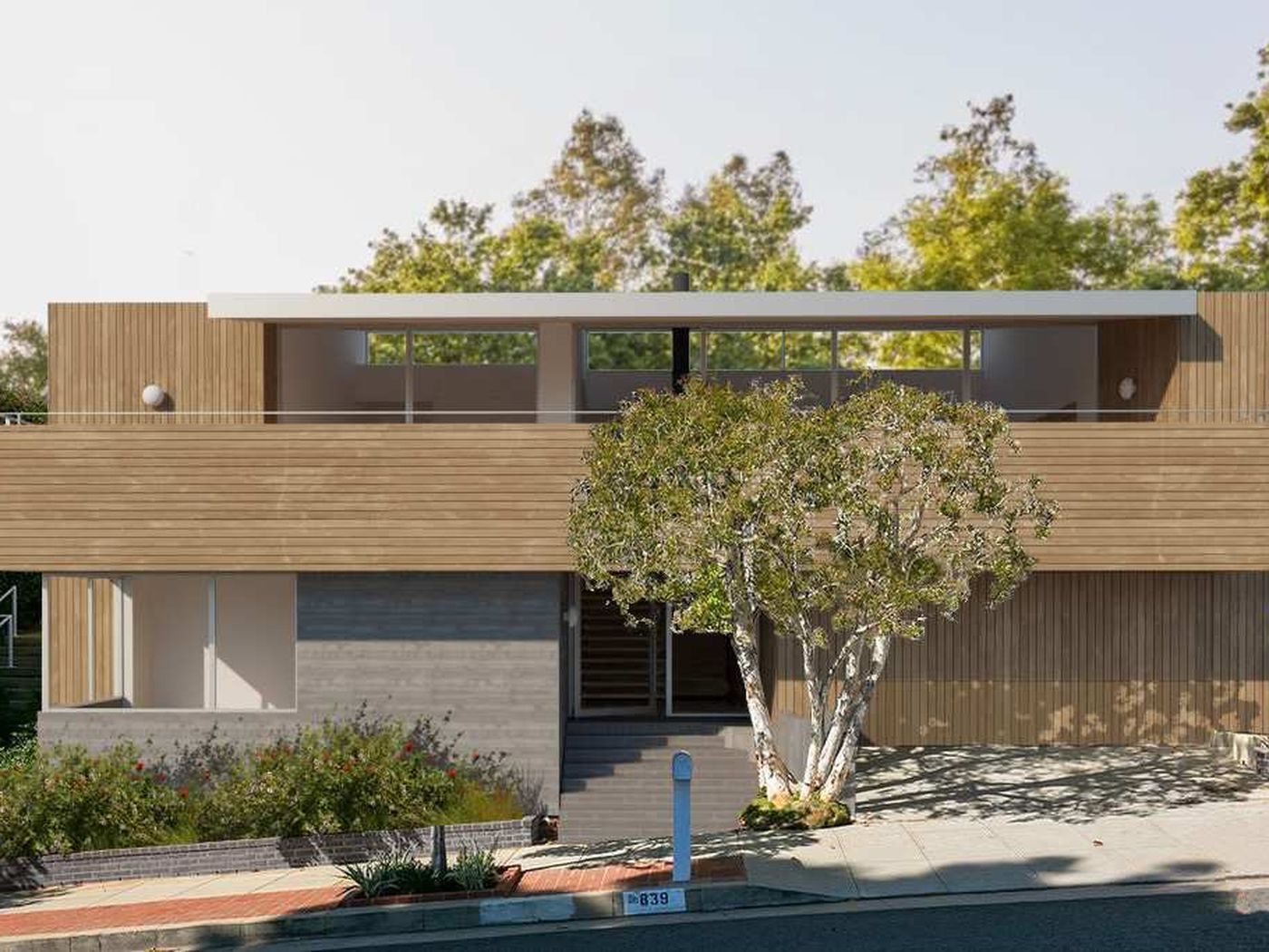 Architectural rendering of the completed rebuild
